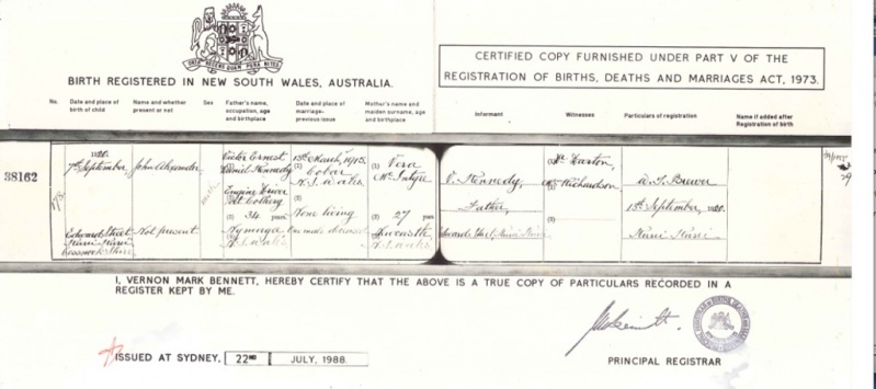 File:John Alexander Kennedy Birth Certificate.jpg